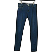 Love Moschino Jeans Size 31 Dark Wash Embroidered Rhinestone Back Pocket Stretch