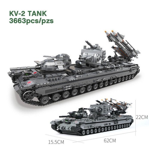 Building Blocks Military Brick Tank Model Kit World War 3D Puzzles Toy - Picture 58 of 58