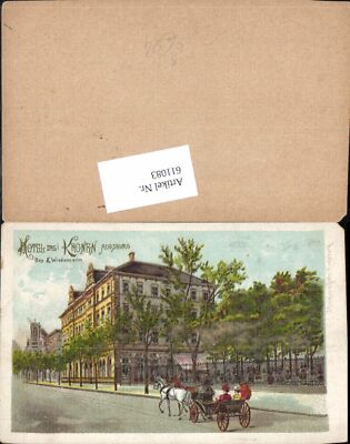 611083,tolle Künstler Lithographie Augsburg Hotel Drei Kronen Kutsche pub Ringle