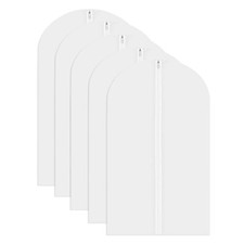 5pcs Clothes Coat Protect Clear Garment Cover Bags Suit Storage Zipper 140 60 cm