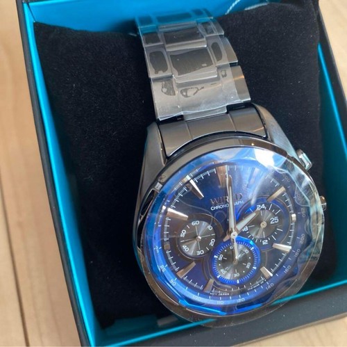 Seiko Wired AGAV102 Automatic Date Blue Dial Analog Men's Watch Unused New - Picture 2 of 7