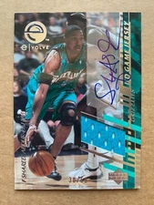 Shareef Abdur-Rahim 2000-01 Upper Deck E-Volve Evolve Jersey Autograph Auto /50