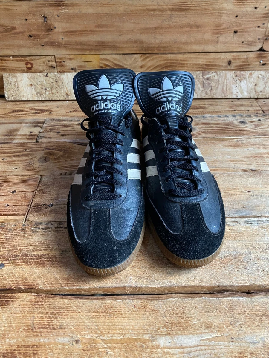 Rare 80 S Adidas Samba long tongue Black sneakers Made in West