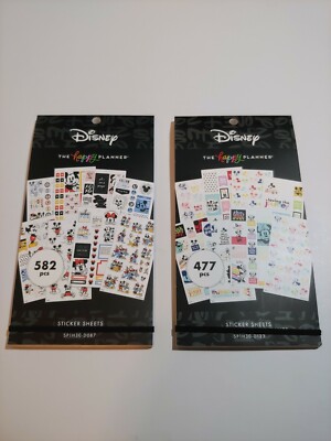 Disneys The Happy Planner Magic Plans and Color Block Sticker Books Lot Of 2 