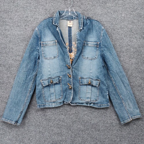 Faded Glory Jean Blazer Womens 18 Plus 