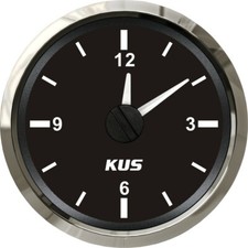 KUS Instrumente Betriebsstundenzähler für Uhren 12 Stunden Format 52mm 12 V/24 V
