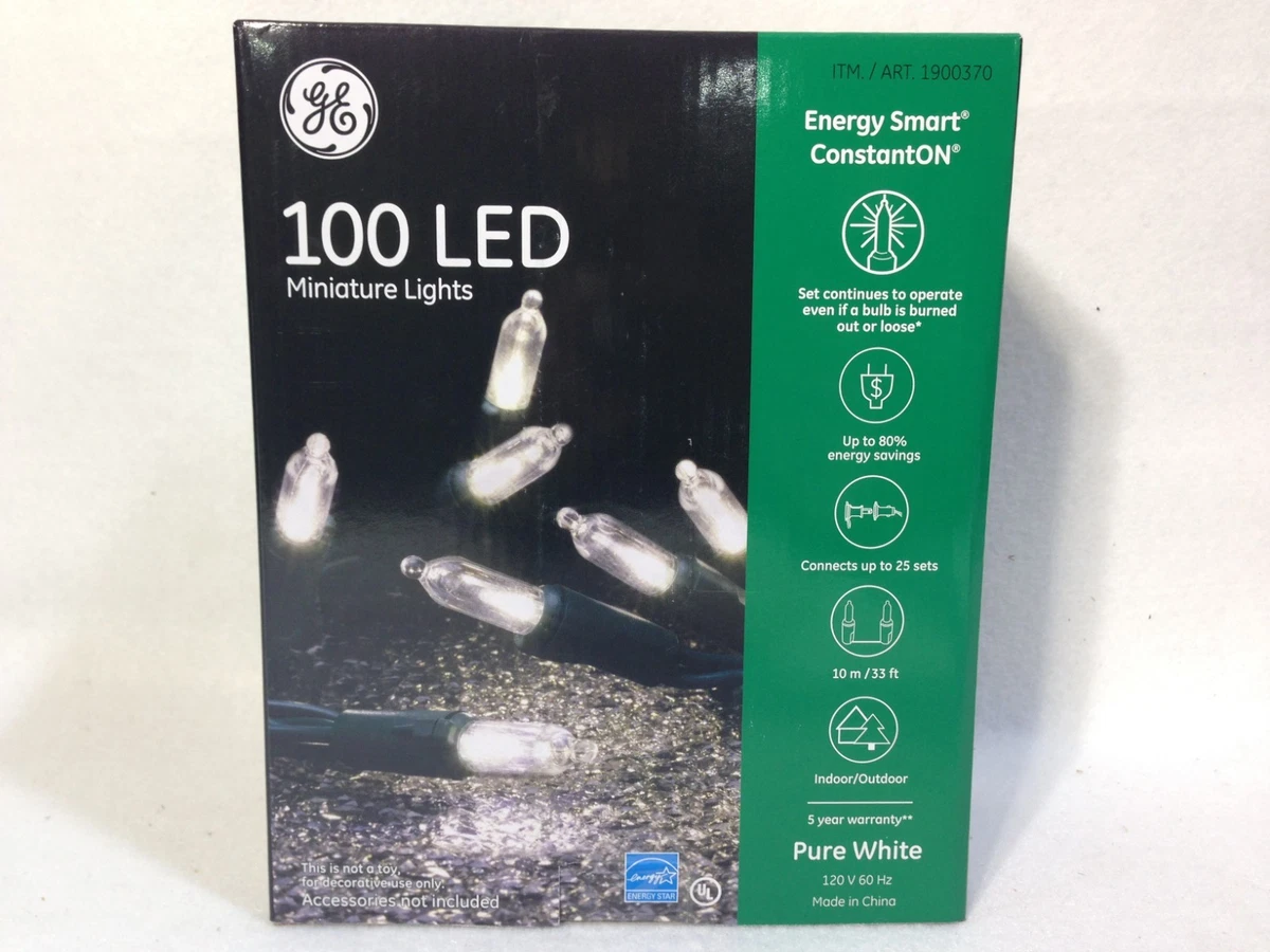 Ge 100 led miniature sales lights warm white