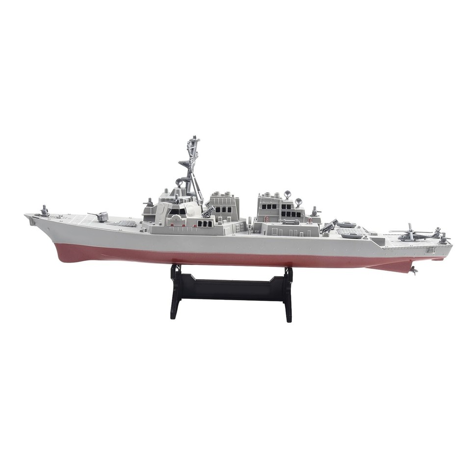 Home Office Navigation Battleship Model Toy Missile Destroyer + Stand