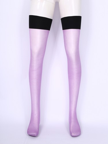 Freebily Men's Sissy Thigh High Stockings Shiny Oil Long Socks Stretchy AU - Picture 163 of 230