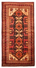 Vintage Hand-Knotted Carpet 3'3" x 6'11" Traditional Oriental Wool Area Rug