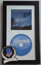 AMERICA DEWEY GERRY CD DISPLAY AUTOGRAPHED BECKETT COA BAND SIGNED PRESENT GIFT