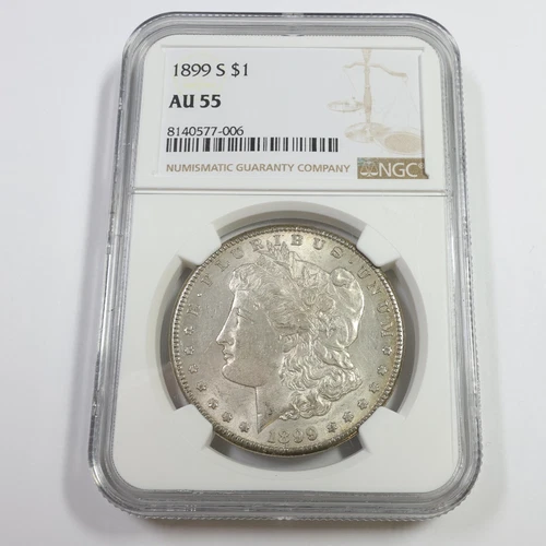 1899 S NGC AU55 - Silver Morgan Dollar $1 US Coin #57326B