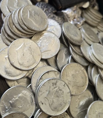 20 1964 Kennedy Silver Half Dollars, $10 Face Value, FV 50c roll AU to Circ