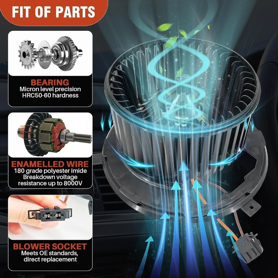 Motor calentador soplador HVAC para Audi A3 A3 Quattro 2006-2013 Golf Jetta 2005-2018 Foto 2 de 4