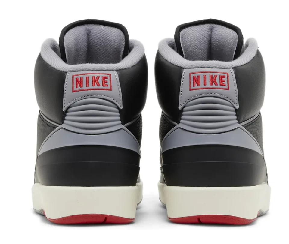 Air Jordan 2 retrô cimento preto tamanho 9.5 masculino DR8884-001 - Imagem 3 de 4