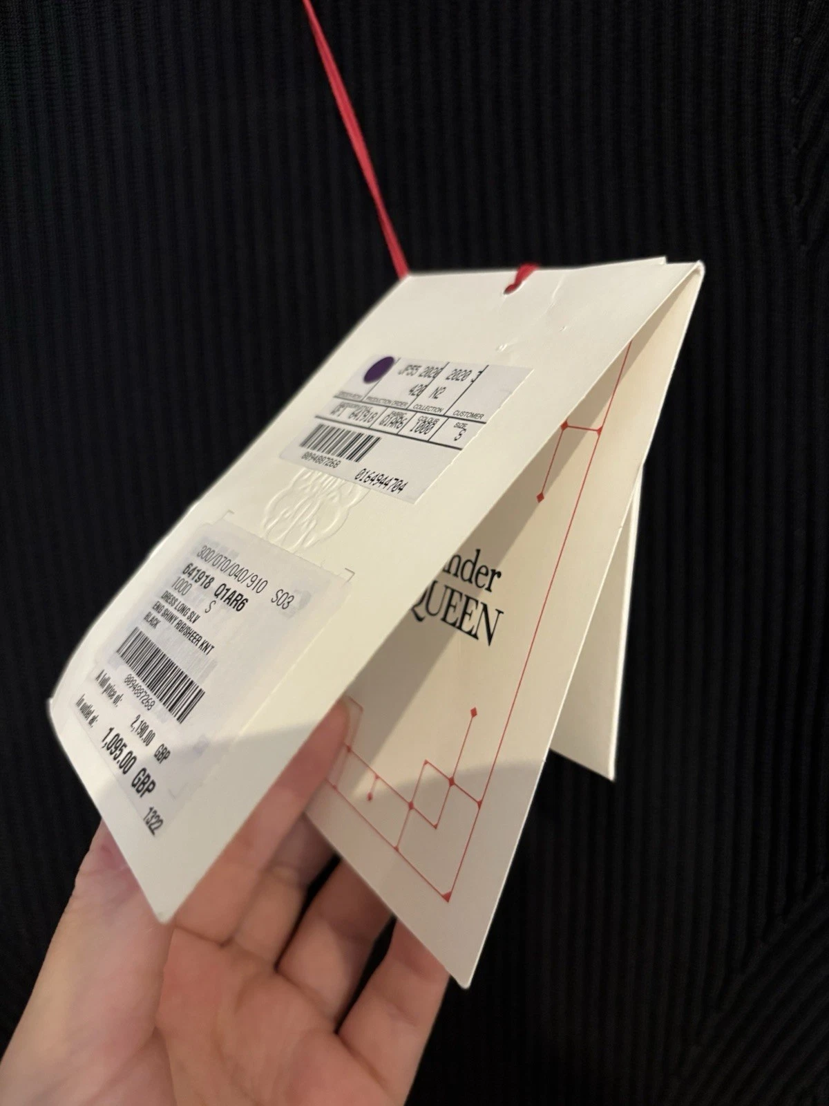 Abito Alexander McQueen manica lunga nero