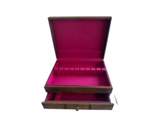 Silverware wooden box with drawer