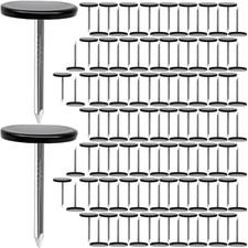 120pcs Flat Head Thumb Tacks for Wall, Black Heavy Duty Upholstery Push Pins,...
