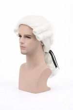 Wunderschöne Perücke Herren Barock Rokoko Historisch Richter Adel weiß Perücke