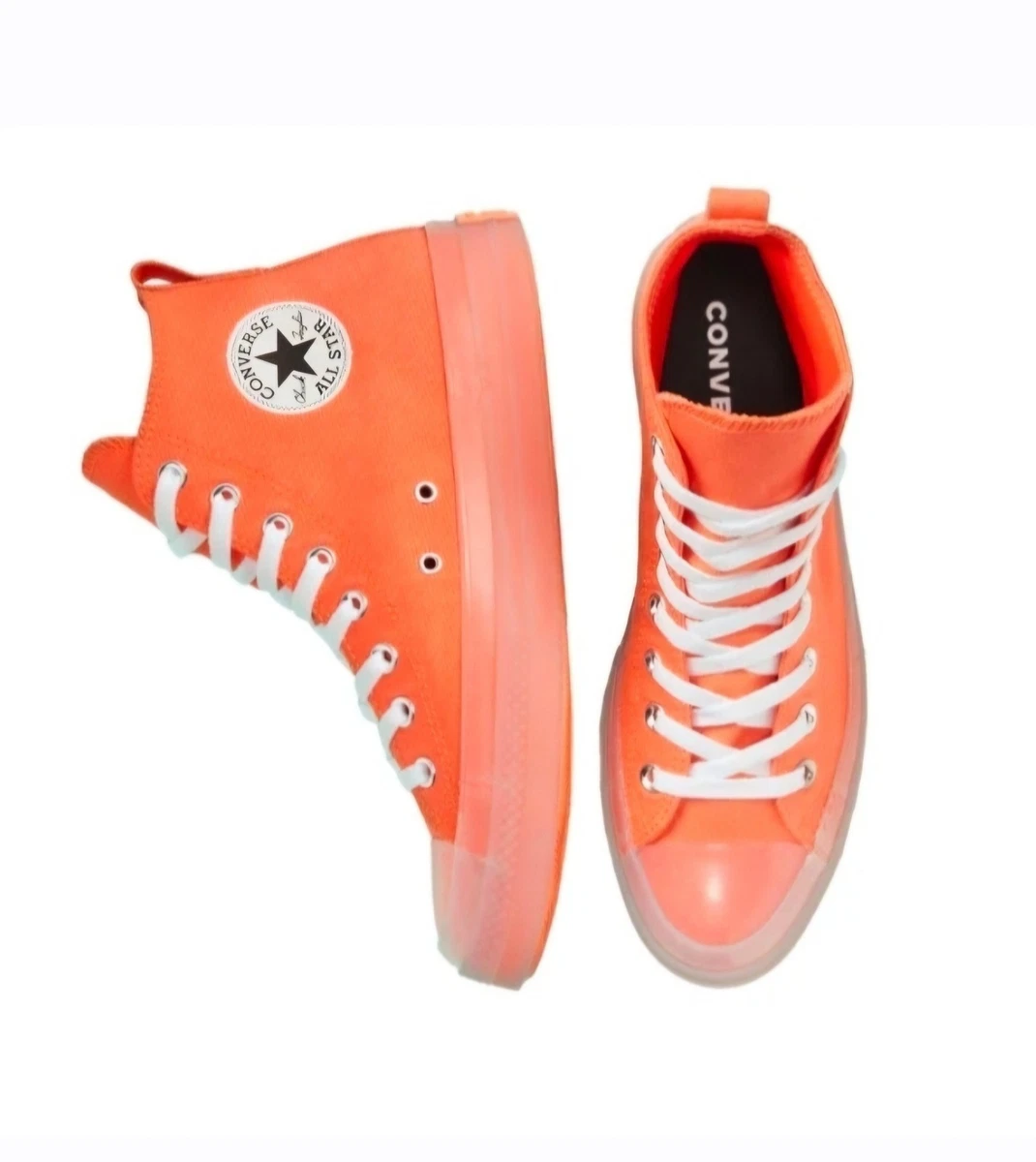 Converse Chuck Taylor Santa Monica Pier High Top Sneakers Men\'s Size 9.5 Orange converse chuck taylor orange products for sale | eBay main image 2