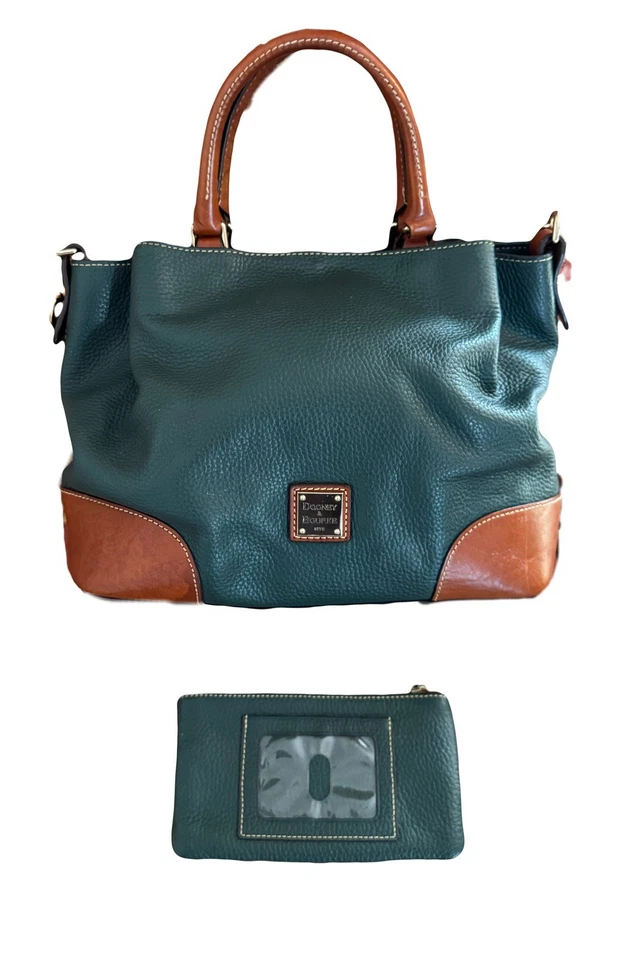 🏇🏻🏆Dooney & Bourke Bolso y Cartera Brenna Grano Guijarro en Verde Cazador🏆🐎 Foto 3 de 4