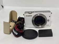 Canon EOS M10 White 18MP Body English Menu Tested Small Crack Japan