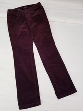 Ann Taylor Loft Corduroy Burgundy Jeans Curvy Skinny Ladies Size 28/6