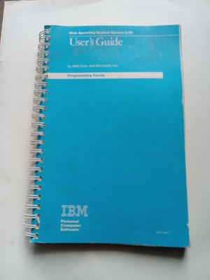 RARE 1986 IBM DISK OPERATING SYSTEM VER 3.20 USER'S GUIDE VINTAGE COMPUTING