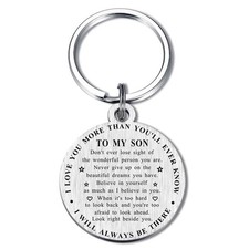 To My Son Gifts from Mom Dad - Keychain for Son Graduation Birthday Christmas...