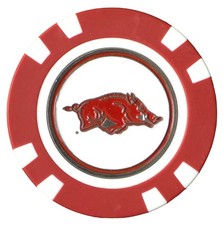Officially Licensed Arkansas Razorbacks Poker Chip Ball Marker