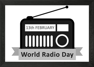 World Radio Day Framed Wall Art Poster Canvas Print Picture