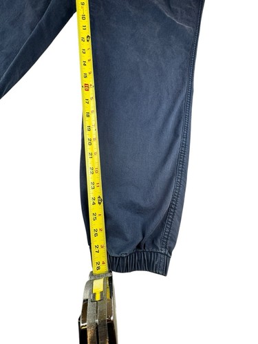 Gap Khakis Drawstring Twill Joggers Mens Large Navy Blue Nautical Pull On - Picture 5 of 17