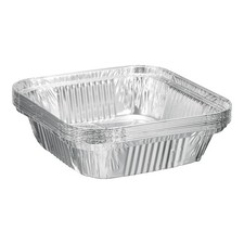 10pcs Disposable Aluminum Pie Pans Square 6.3" for Pie Baking, Silver