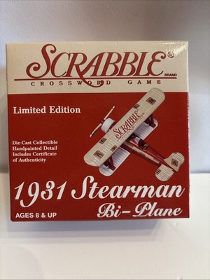 Scrabble 1:54 1931 Stearman Bi-Plane Diecast Limited Edition Serial #1986 1999