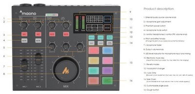 Maonocaster AM100 Solo Starter Kit - Mic, Headphones, Cables included