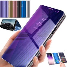 For Samsung S24 S26 S25 A17 A37 Smart View Mirror Flip Stand Phone Case Cover