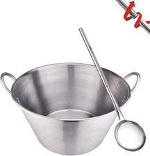 ARC Stainless Steel 21 Inches  Mexican Cazo Para Carnitas 36" Large Spoon