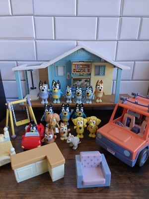 Mixed Bluey Playset Figures+House+Car