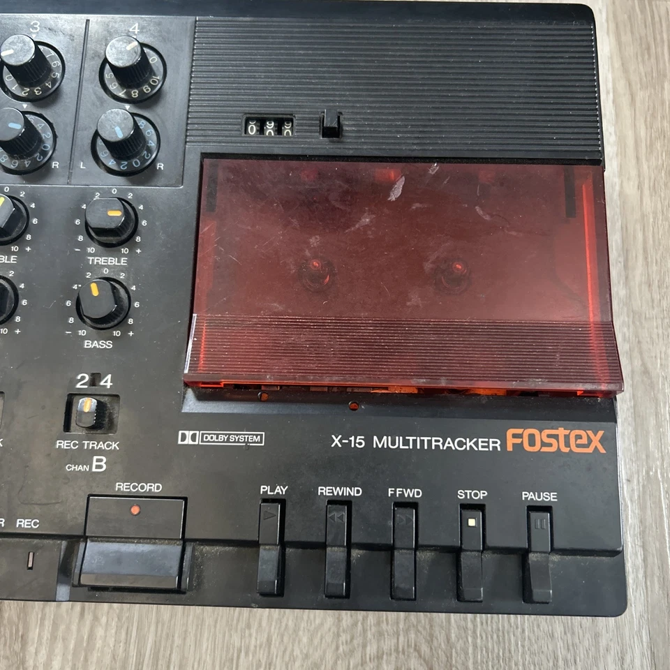 Fostex X-15 Multitracker Analog Cassette Tape Recorder No Power Supply UNTESTED - Image 3 of 4