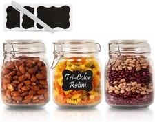 Glass Jars with Lids Food Storage Jars with Airtight Lids Leak Proof Glass