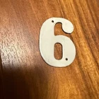 Vintage Porcelain Mini Number Sign Enamel