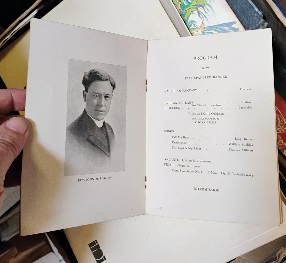 ~ FIRST CONCERT~ CLEVELAND SYMPHONY ORCH Dec. 11, 1918 PROGRAM Nikolai Sokoloff - Image 2 of 4