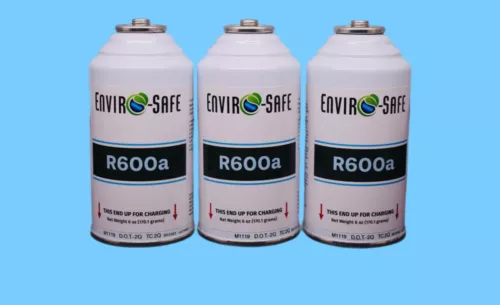 Enviro-Safe R600a Refrigerant | 3 cans w/ Inverted Piercing | 6 oz cans