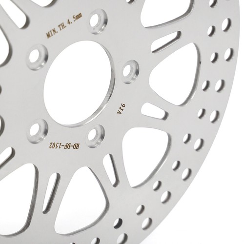 Polished Front Rear 11.5" Brake Rotors Pads for Harley Dyna Wide Glide 2000-2005 - Picture 4 of 10