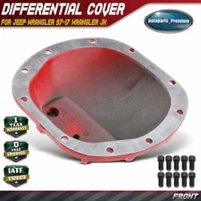 Front Differential Cover w/ 10 Bolts for Jeep Wrangler 97-17 Wrangler JK Dana 30