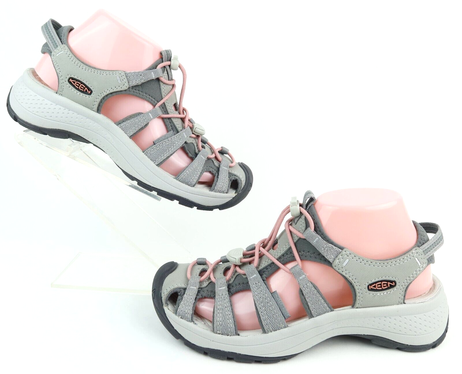 NUOVO! Sandali donna KEEN Astoria West grigio rosa corallo taglia 8 5