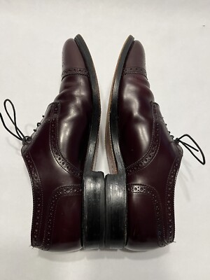 ALLEN EDMONDS Mens Sanford Dress Shoe 9 E (Wide) Burgundy  display picture 1