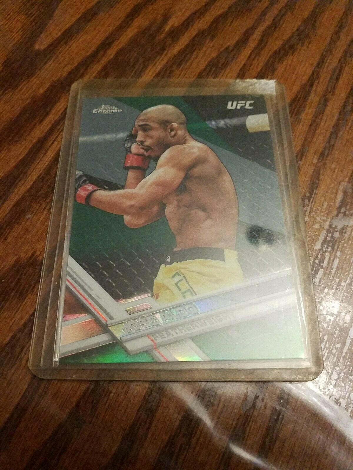 2017 Topps Chrome UFC Green Refractor Parallel Card #22/99 Jose Aldo 1st Chrome
