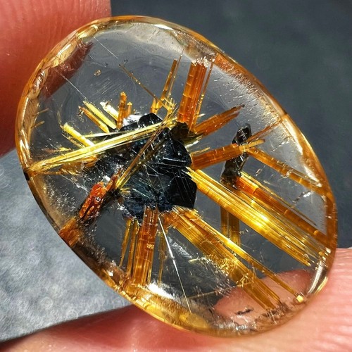 4.7ct Rare NATURAL Clear rutile Crystal Polished - Picture 3 of 9