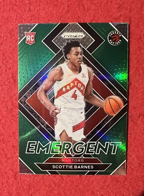 2021-22 Panini Prizm Scottie Barnes RC Emergent Green Prizm #13